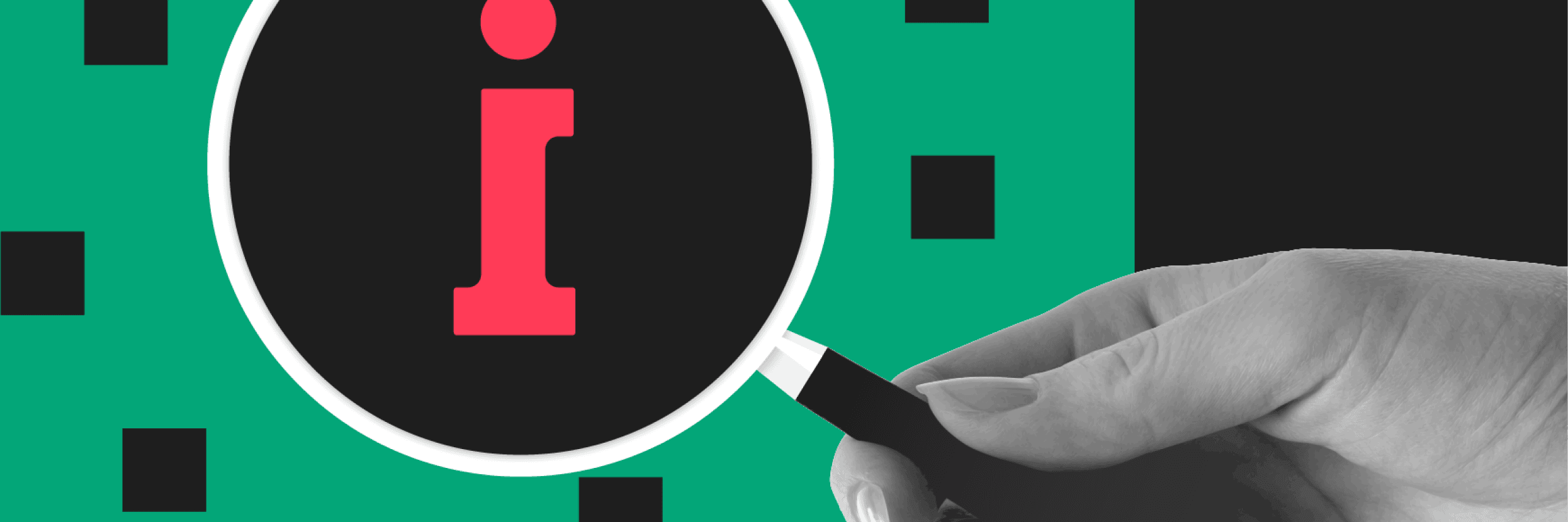 Infografika "i" w lupie